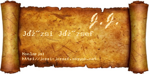 Józsi József névjegykártya
